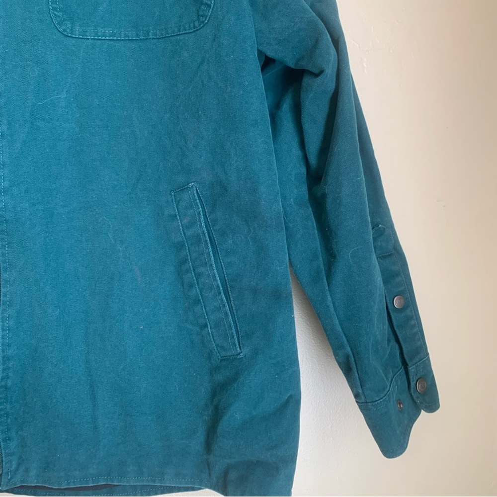 Vintage Elkmont Outfitters Men's Heavy Canvas Jacket  Green Zip Coat size xLarge - Picture 3 of 8